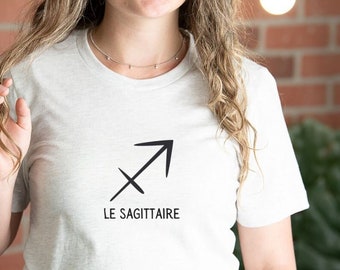 Le Sagittaire tshirt, Sagittarius T-Shirt, Unique Astrology Tee for Zodiac Enthusiasts, Birthday Gift Idea, Chic Stylish Tee