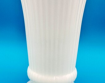 Vintage 1960s Large White Milk Glass Vase