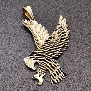 Vintage 14K Solid Gold Michael Anthony Majestic Eagle Pendant