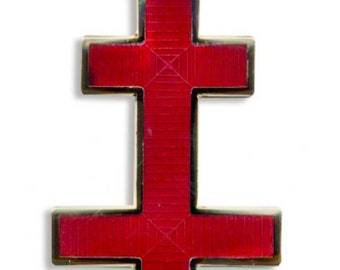 Collar con Cruz Patriarcal de los Caballeros Templarios, joya NUEVA, NIVEL SUPERIOR