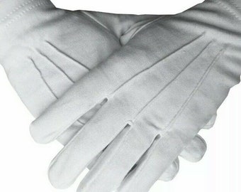 Masonic Regalia Gloves: 100% Cotton, Superior Quality NEW