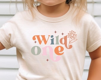 Wild One Toddler Tee, Girls Tee, Girls boho tee, cute girls tee