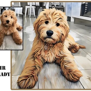 Pet portrait, pet memorial, custom pet portrait, Digital Watercolor Painting Wall Art from Photo, Dog Lover Gift