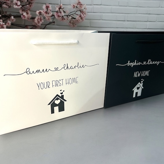 New Home Personalised Luxury Gift Bags | New Home Gift | Housewarming Gift | Couples Gift Bag | Personalised Gift Bags for New Home Owners