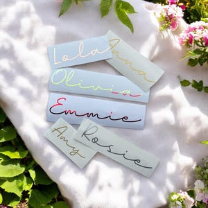 Personalised Name Vinyl Decal - Custom Name Vinyl Stickers - Water Bottle Custom Name Stickers -Wedding Decor-Wine Glasses- Bridesmaid Names