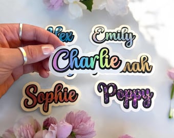 Personalised Layered Vinyl Decals, Personalised Name Label Sticker, Personalised Vinyl Name Stickers for Water Bottles,Gift Boxes, Notebooks