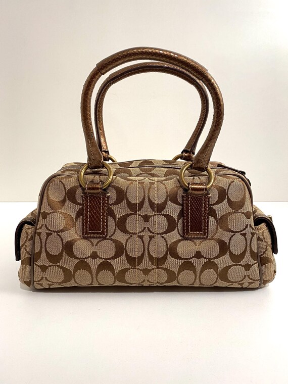 Coach Soho Ltd Ed Patchwork Signature Snake Skin Trim Pocket Tote