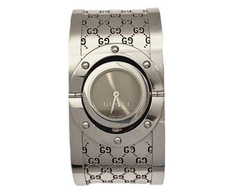 グッチ GGロゴ ツイスト ステンレススチール クォーツ スイス製 腕時計