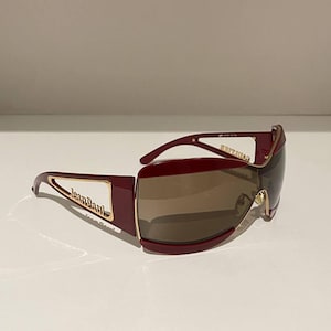 Jean Paul Gaultier JPG Logo Mask Oversized Sunglasses SJP 038 Y2K Vintage
