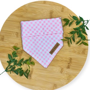 Pink Plaid - Classic Tie Back Dog Bandana