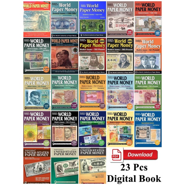 Mega Pack - World Paper Money, Banknote, 1368 - Present - Pdf, Digital Book