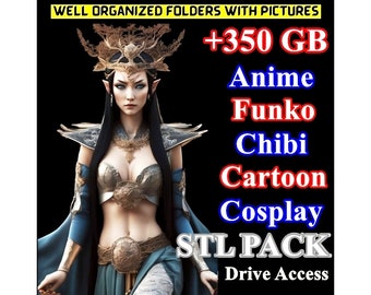 Anime, Funko, Chibi, Cartoon, Cosplay STL Pack For 3D Printing