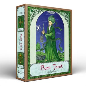 Conjunto de Tarô Rumi Mystic por Nigel Jackson - (Livro e Cartas: Turco) – Novo - Conjunto de Tarô Rumi