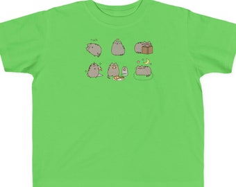 Lustiges Katzen-Kleinkind-T-Shirt, süßes Katzen-Kinder-T-Shirt, Katzenliebhaber-Kleinkind-Shirt, Katzenliebhaber-Kindergeschenk, Pusheen-Liebhaber-Geschenk