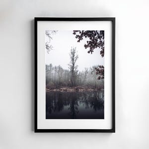 Waldlandschaft Dekor, Landschaftsfoto See, große Wandbilder, stimmungsvolle Fotografie, Natur Fotografie Poster, Fine art Landschaft