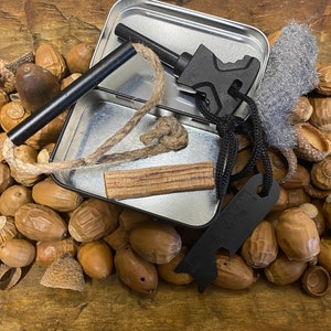 Survival Fire Starting Gear Fatwood Ferro Rod Tinder Wick Striker Steel Wool bushcraft outdoor gear camping gear bushcrafting bugout gear