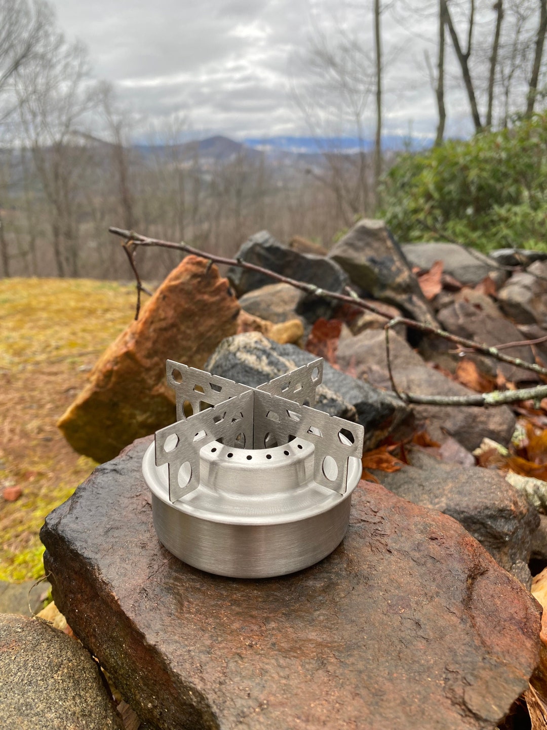Bushcraft Alcohol Outdoor Camping Stainless Steel Stove Portable