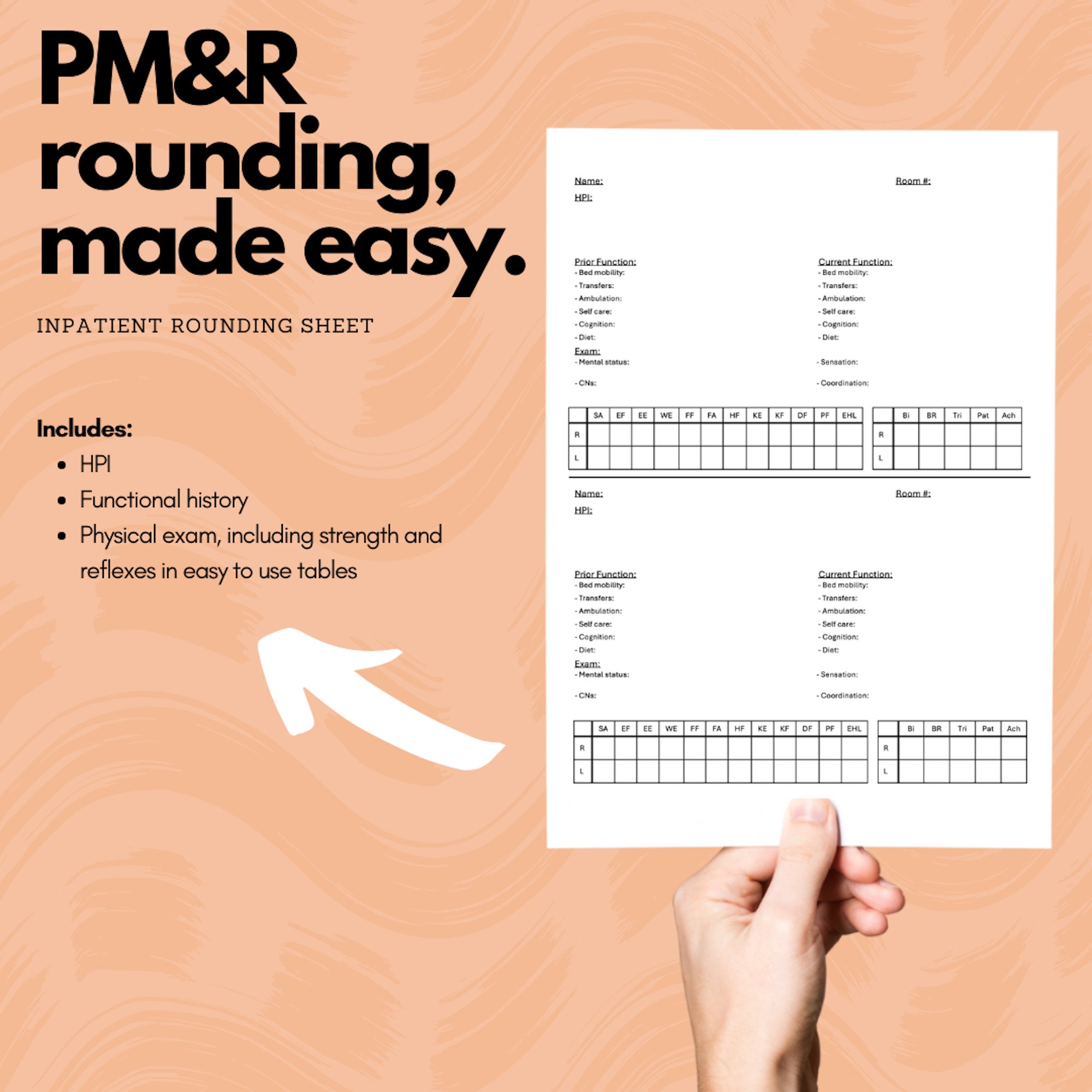 Rn/md Rounding PM&R, Neurology Inpatient Provider Rounding Report Tool Template ...