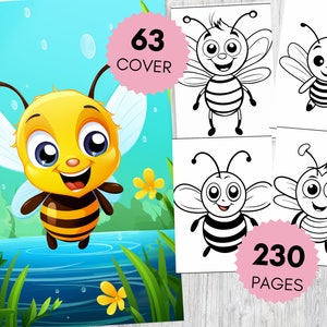 230 cute bug coloring pages for kids, bug coloring pages insect coloring book, Quality fantasy grayscale designs for adult & kids great gift