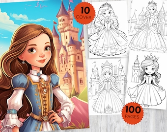 Lindas páginas para colorear de princesas para niños Páginas para colorear kawaii Princesas para imprimir Páginas para colorear de princesas para niñas Princesas para imprimir Príncipe