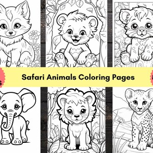 50 Safari Animals Coloring Pages for Kids | Safari Coloring Pages