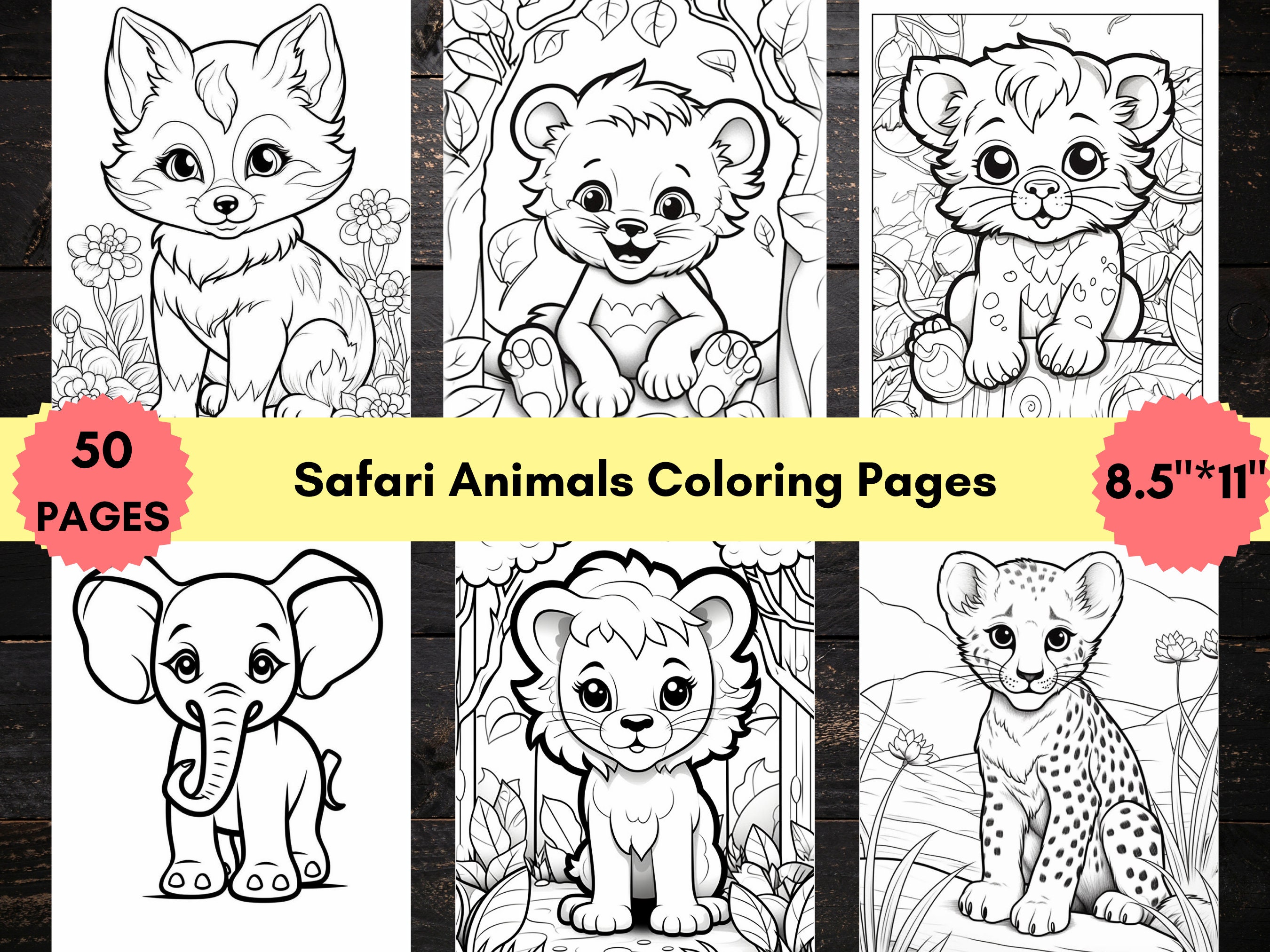 50 Safari Animals Coloring Pages for Kids | Safari Coloring Pages ...