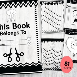 Scissor Skills | Cutting Practice | Preschool Worksheets | Preschool Printables | Scissor Skills Printable | Scissor Practice | Homeschool