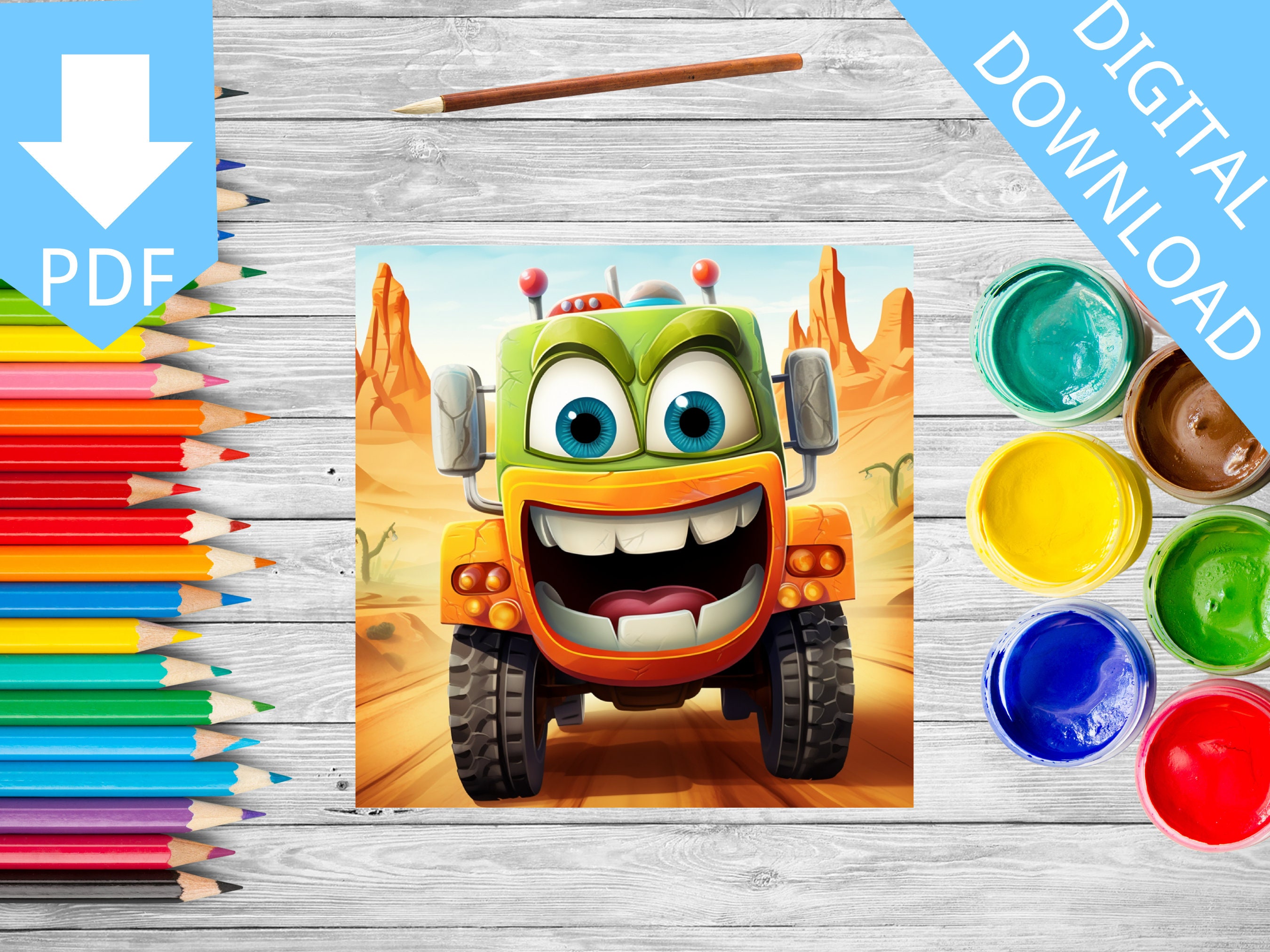 Monster Truck Coloring Pages for Kids an Adults - Monster Trucks Going