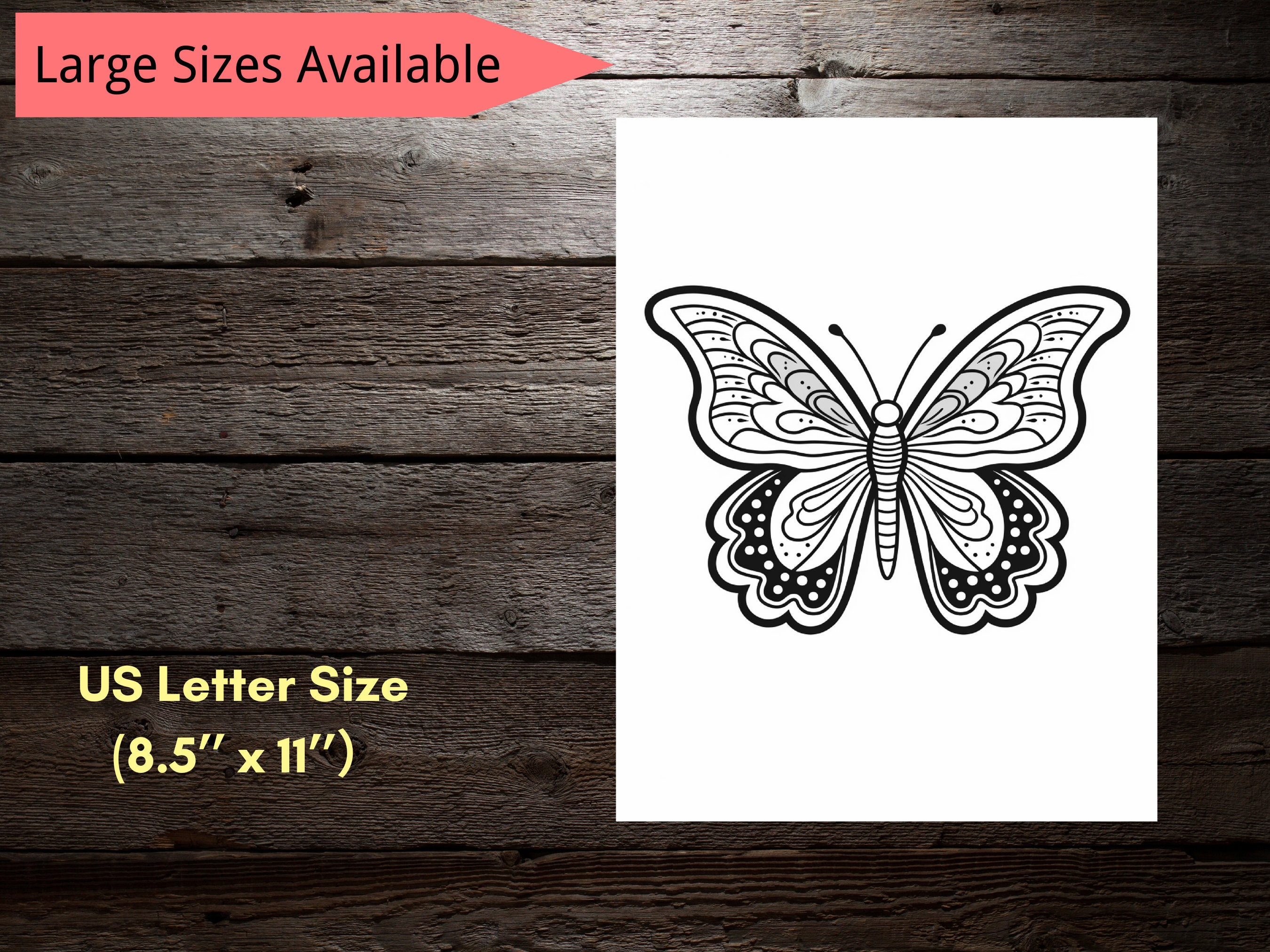 200 Butterfly Coloring Pages for Relaxation and Creativity - Instant