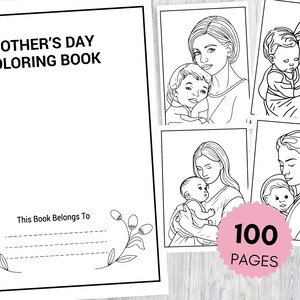 Mother&#39;s Day Coloring Pages (20 Sheets) Printables | Gift for Mom Happy Mothers Day Coloring Sheets | Kids Toddlers Preschoolers Montessori