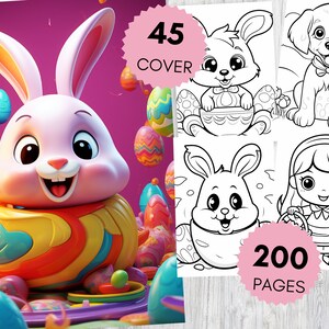 200 Easter Coloring Pages For Kids, Easter Coloring Pages, Easy Coloring, Easter Printables, Easter Activities, Easter Parties, Easter Bunny