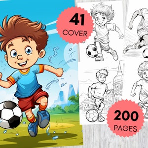 200 Soccer Coloring Pages for Kids - Kids Coloring Pages - INSTANT DOWNLOAD - Soccer Print - Football Coloring Pages - Soccer Ball Coloring