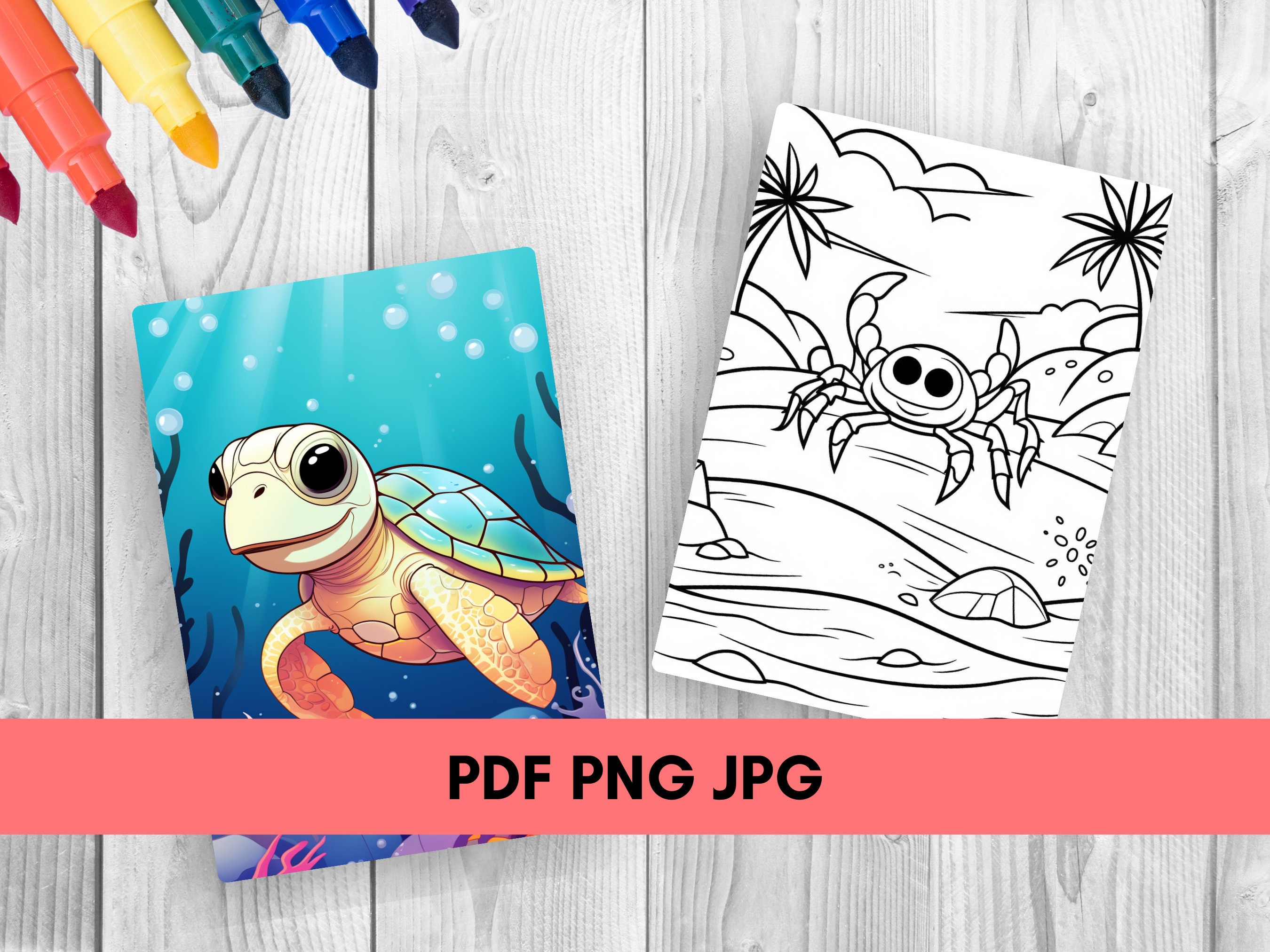 200 Sea Animals Coloring Pages - Digital Download for Relaxation and ...