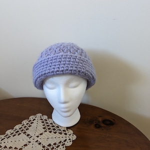 Crochet Hat, Crochet Cloche Hat, Bucket Hat, Elegant Hat, Lilac Hat, Woman Hat, Woman Accessory, Gift for Her