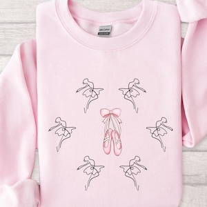 Ballerina Sweatshirt, T-shirt & Hoodie, Ballet Dancers shirt, Dance Enthusiast Gift, Ballet Lover Shirt, Coquette Ballerina Outfit Shirt
