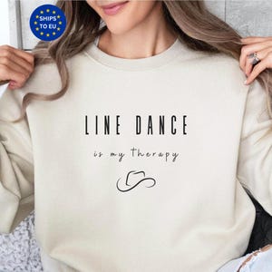 Sweat-shirt danse en ligne est ma thérapie, T-shirt et sweat à capuche, pour danseurs, cadeau de danse en ligne, chemise de danse en ligne, cadeau de Noël, t-shirt