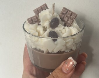 Choco mocha dessert candle