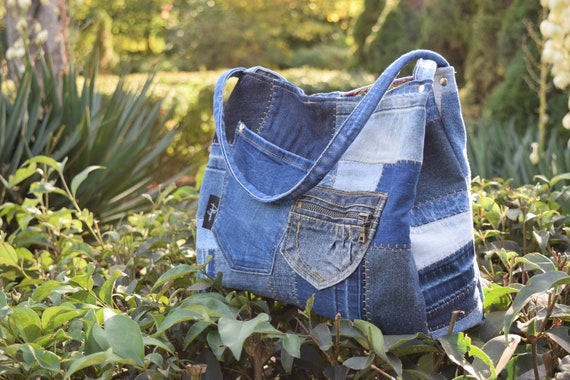 Handbag Jeans Bag Bag for Everyday Use Etsy