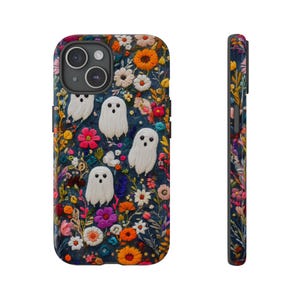 Bloom skeletons garden Phone Case | Embroidered  Floral Phone Cover | Halloween  |  Halloween phone case | iPhone 16