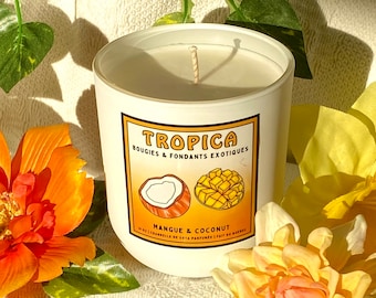 Mango & Coconut | Exotic Candle | Tropica | Soy Candle | Fruity Candle | Candle |  Scented Candle | Tropical Candle | Handmade | Gift Idea