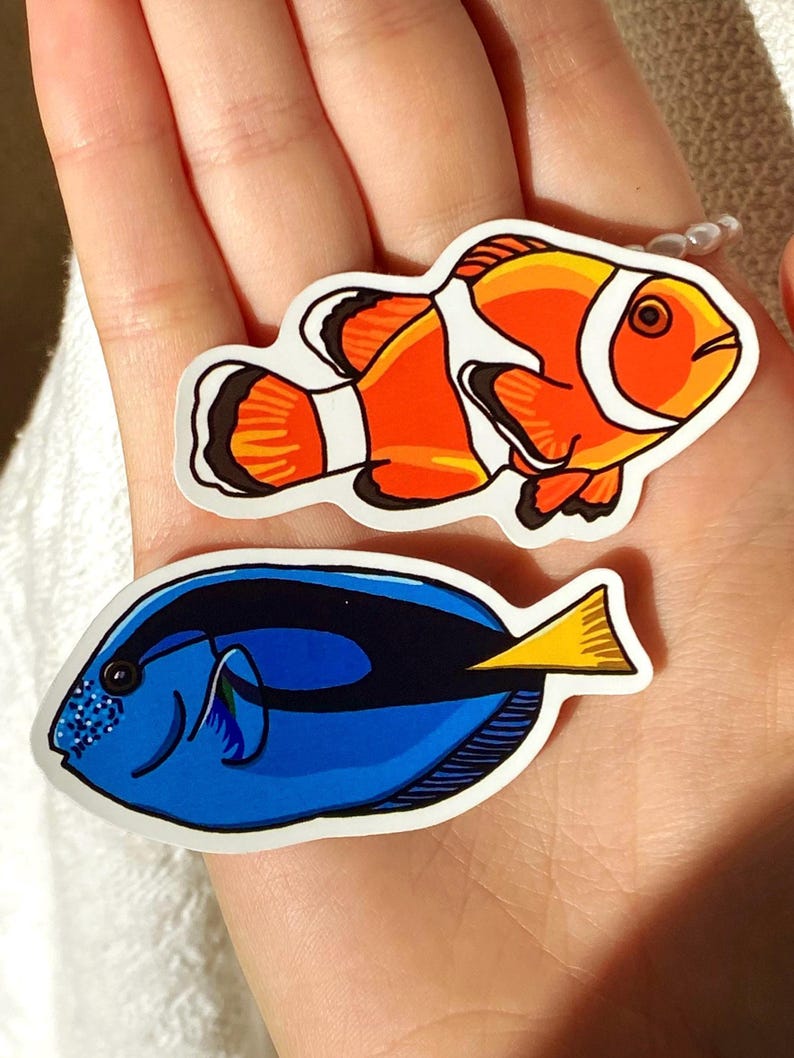 Clownfish Sticker, Animal Sticker, Fish Stickers, Nemo Sticker, Fish ...