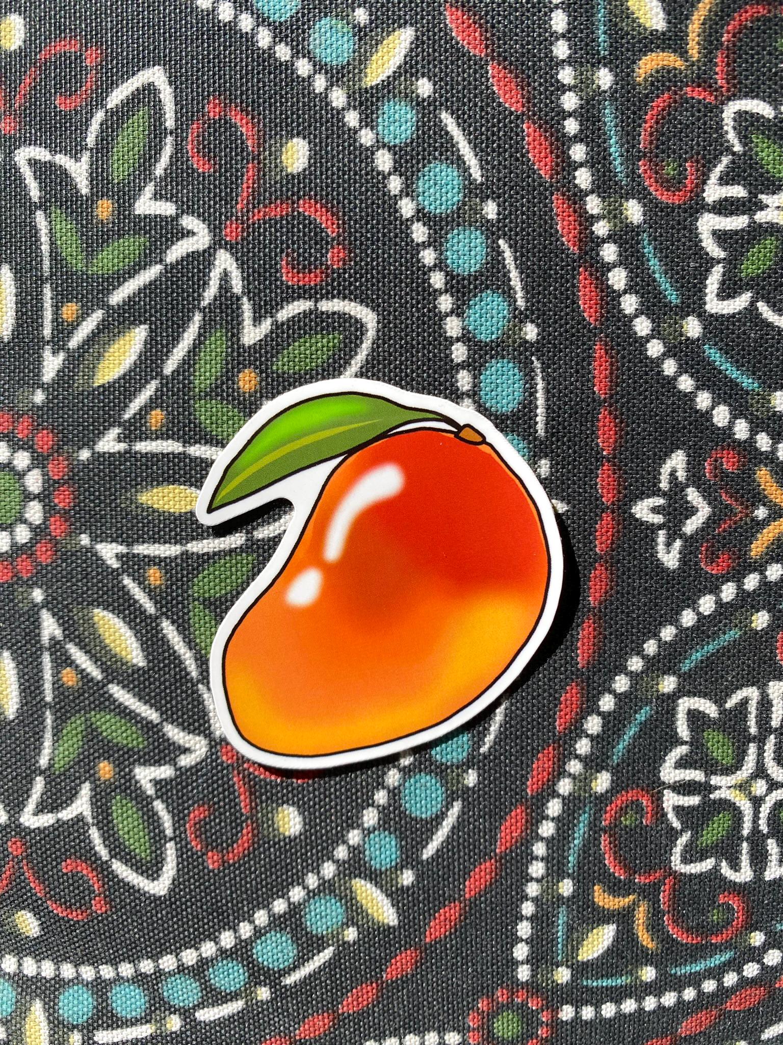 Mango Label Sticker Mango Sticker, Fruit Sticker, Vinyl Sticker, Colorful Sticker, Mango ...