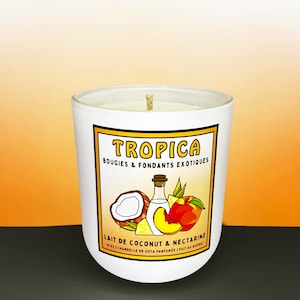 Coconut milk and nectarine | Exotic candle | Tropica | Soy Candle | Fruity Candle | Candle |  Scented Candle | Tropical Candle | Handmade