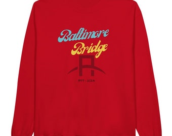 Baltimore bridge 1977- 2024 , The Francis Scott Key Bridge, Classic Unisex Crewneck Sweatshirt