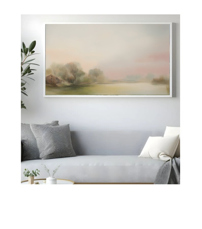 TV Art, Abstract Muted Spring Scenery Tv Download, Soft Country Summer ...