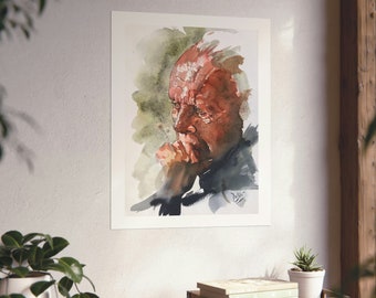 Anthony Hopkins Hannibal Lecter Art Print watercolor Painting