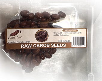 Carob Fuel – Raw Carob Seeds – 100 Seeds - Imported from Lebanon