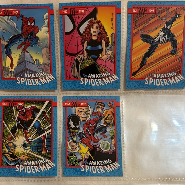 The Amazing Spider-Man Impel Trading Cards Marvel Comics Set of 5 Cards 1992