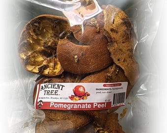Ancient Tree Dried Pomegranate Peel 4 oz – Herbal Tea & Remedy Imported from Lebanon