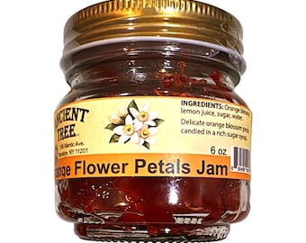 Ancient Tree Orange Flower Petals Jam - 6 oz Jar - Imported from Lebanon